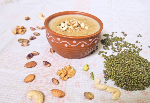 Moon Mylk+ bottle with millet grains
